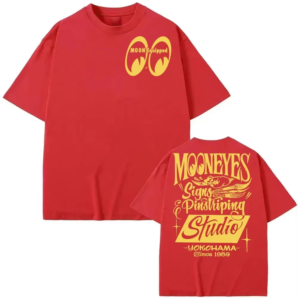 Streetwear Brand Tees - Moon Eyes Equipped Speed Car Modification