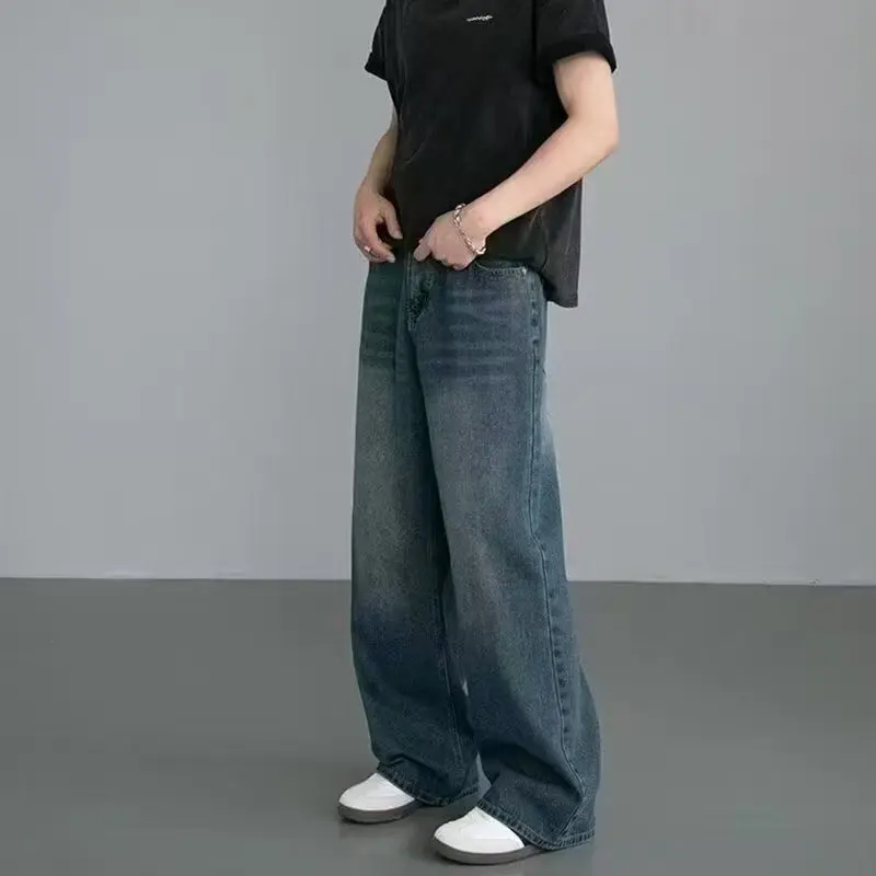 Korean Fashion Men Wide Leg Je - огляд і ціна Streetwear Brand Denim